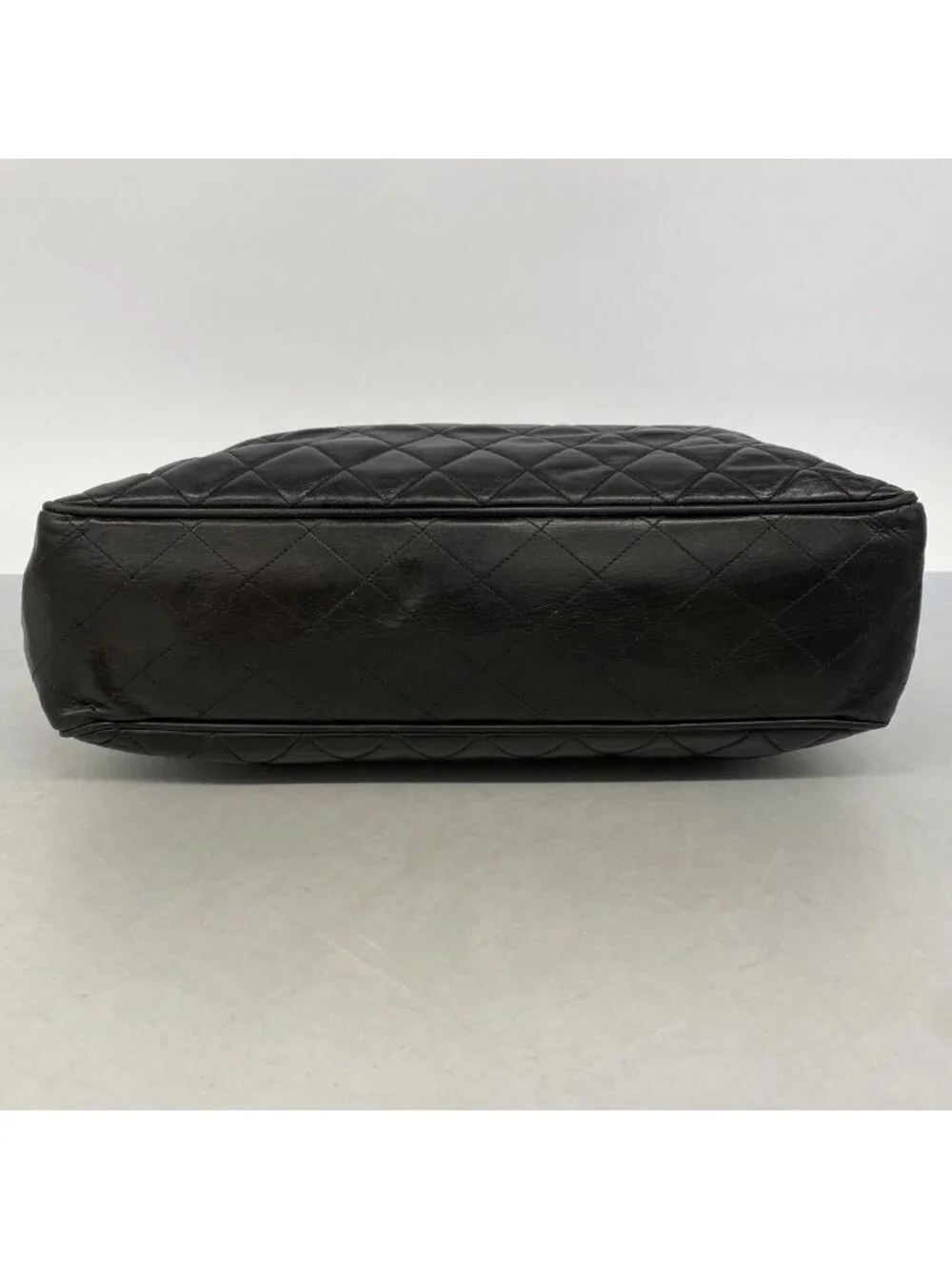 Chanel Chain Tote Quilted Lambskin Black Gold